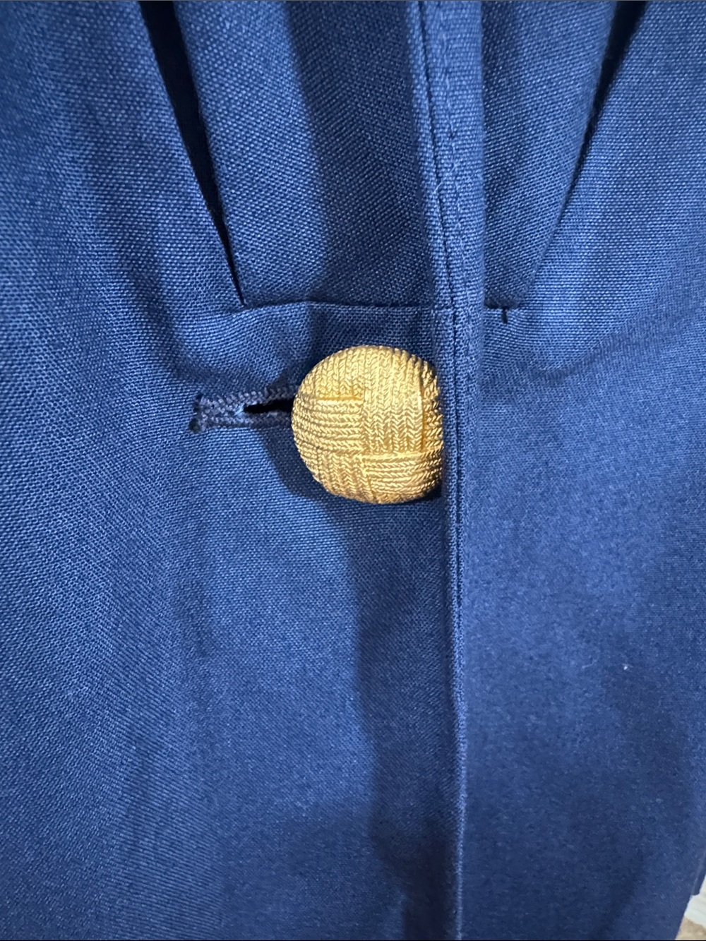 Dior Vintage 80s-90s Navy Single-Button Open Front Blazer - Picture 4 of 8